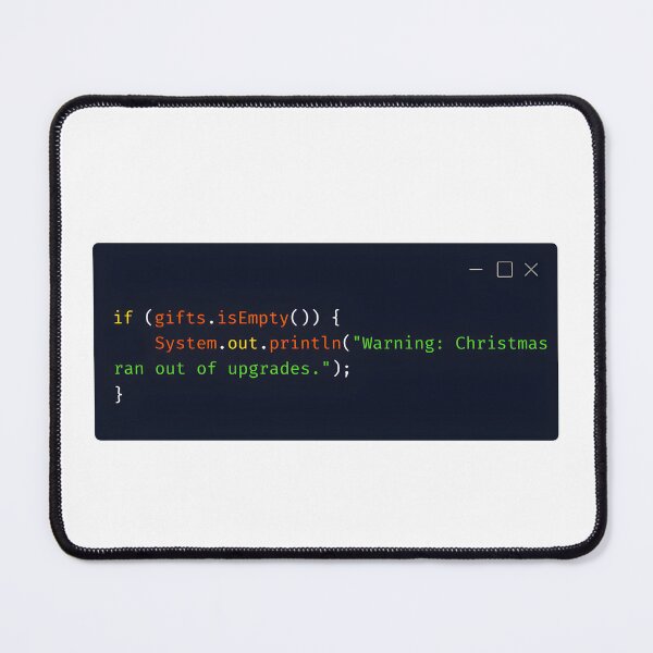 Item preview, Java Christmas Warning – “Christmas ran out of upgrades.” designed and sold by Tattee.