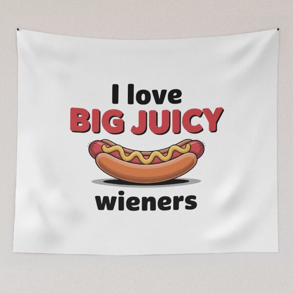 Item preview, I Love Big Juicy Wieners Hot Dog Bbq Party designed and sold by MaryoKing.