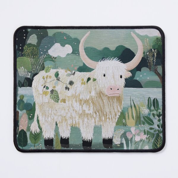 Item preview, Highland Cow in Vibrant Landscape designed and sold by lautir.