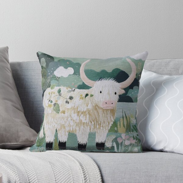 Item preview, Highland Cow in Vibrant Landscape designed and sold by lautir.