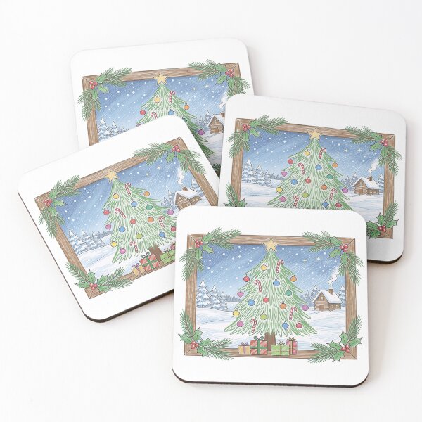 Item preview, Cozy Hand-Drawn Christmas Tree with Gifts designed and sold by griez.