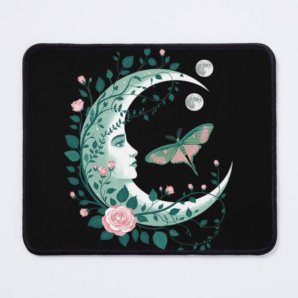 Item preview, goblincore moth and butterfly moonphases flowers cottagecore  designed and sold by VerseFarm.