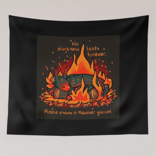 Item preview, No Darkness Lasts Forever Campfire Dragon designed and sold by kcmassiahren.