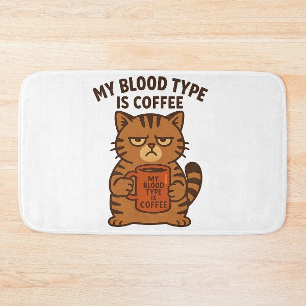 Item preview, Coffee Lover Grumpy Cat – My Blood Type Is Coffee designed and sold by kimkosovo.