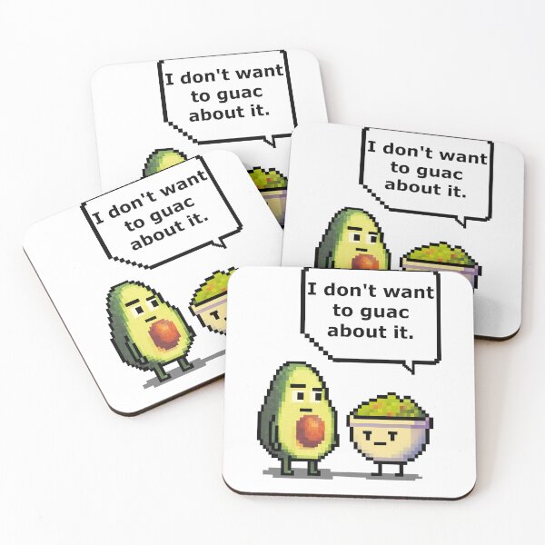 Item preview, I Don’t Want to Guac About It Pixel Avocado Funny Pun Design designed and sold by BoxaroundJacks.