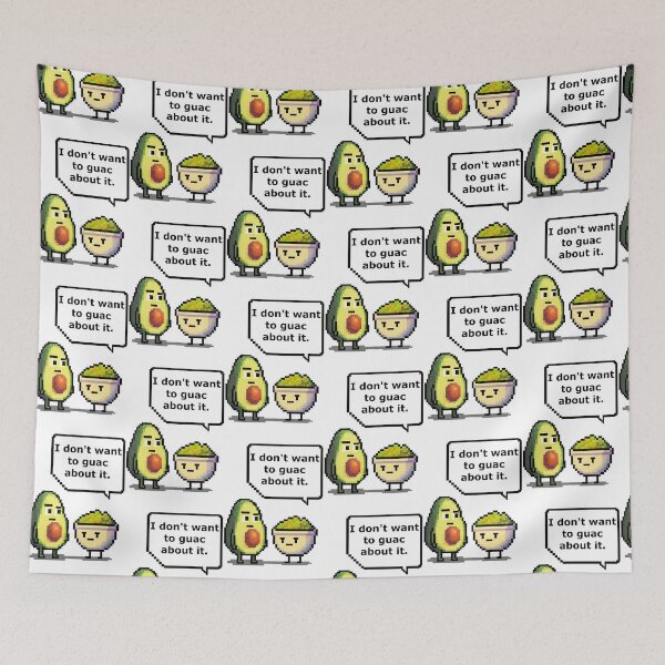 Item preview, I Don’t Want to Guac About It Pixel Avocado Funny Pun Design designed and sold by BoxaroundJacks.