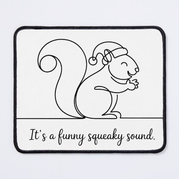 Item preview, One Line Christmas Squirrel – Minimalist Funny Squeaky Sound Art designed and sold by WSPrintCrafter.