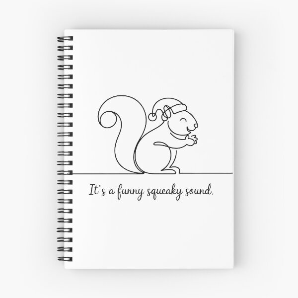 Item preview, One Line Christmas Squirrel – Minimalist Funny Squeaky Sound Art designed and sold by WSPrintCrafter.