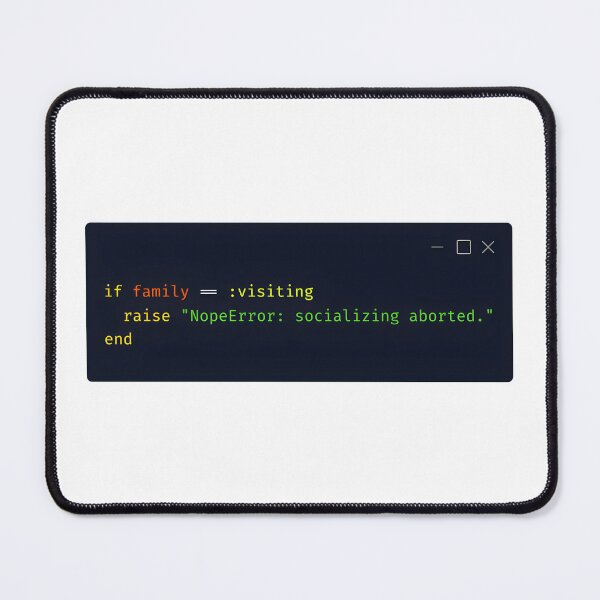 Item preview, Ruby Holiday Error – “Socializing Aborted.” designed and sold by Tattee.