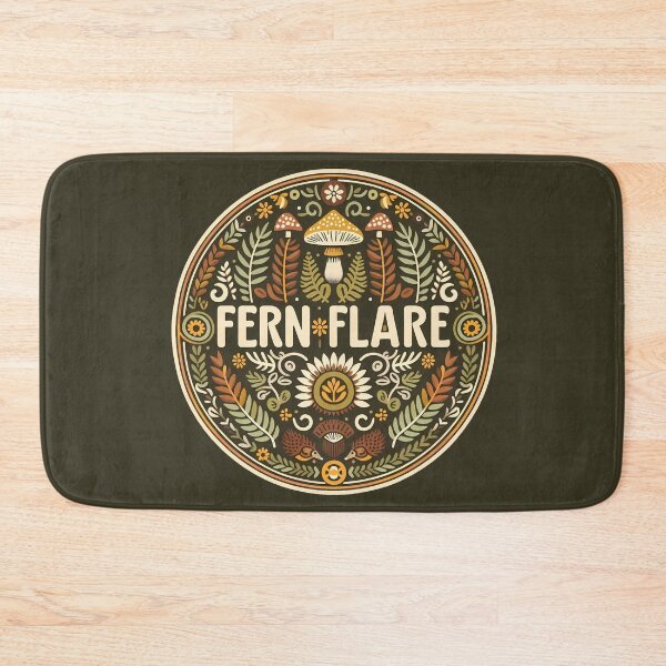 Item preview, Fern Flare and Fungi Bloom – Scandinavian Folk Art by heidiannemorris © designed and sold by FOLK ART FUSION by heidiannemorris.
