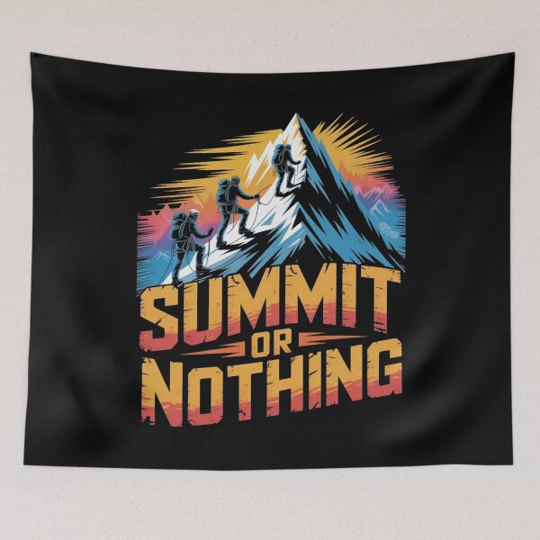 Item preview, Climbing shirt summit or nothing designed and sold by DreamOnShirts.