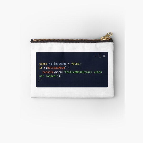 Aperçu de l'œuvre Avertissement JavaScript concernant les fêtes – « FestiveModeError » créée et vendue par Tattee.