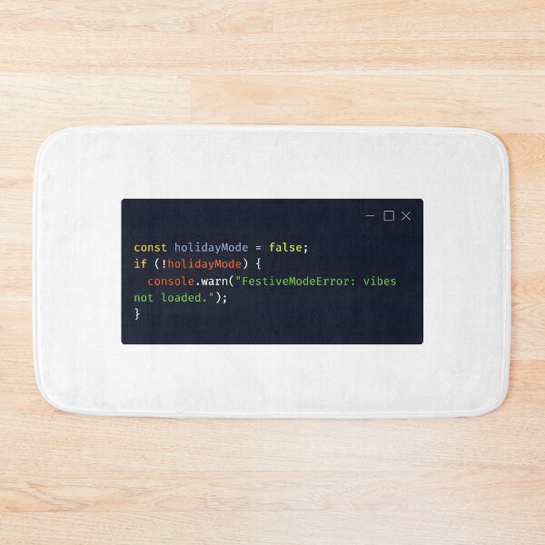 Item preview, JavaScript Holiday Warning – “FestiveModeError” designed and sold by Tattee.