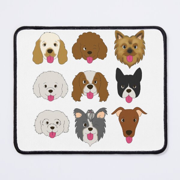 Item preview, Cartoon Dog Sticker Pack – 9 Cute Breeds – Cocker, Poodle, Shih Tzu, Bichon, Cavalier, Boston Terrier, Maltese, Yorkie & Greyhound designed and sold by Crack-in-Colors.