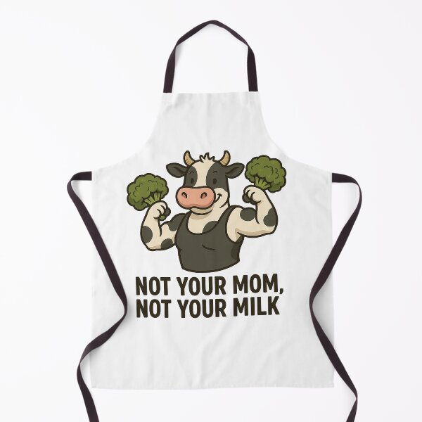 Item preview, Vegan Cow Lifting Broccoli Weights – Not Your Mom Not Your Milk designed and sold by Greek and Vegan.