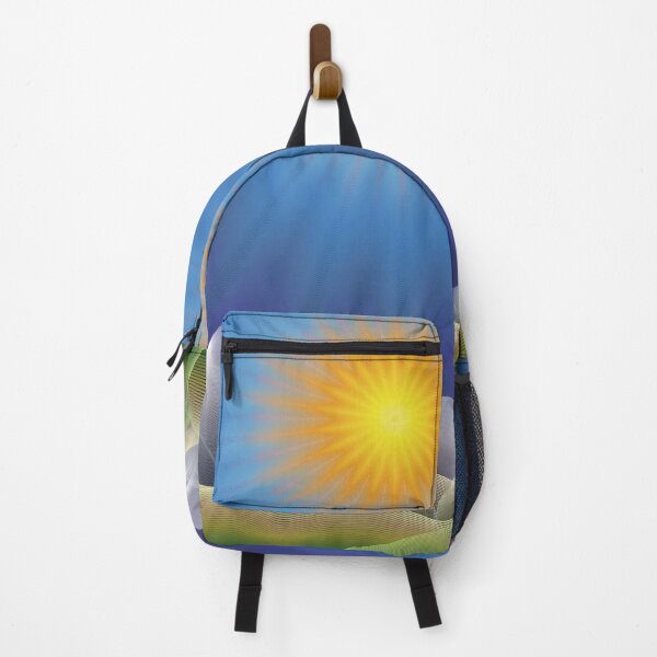 Item preview, Abstract Vector Solar Landscape | Sun Rays Surreal Line Art Retro Design designed and sold by Keltoi-art.