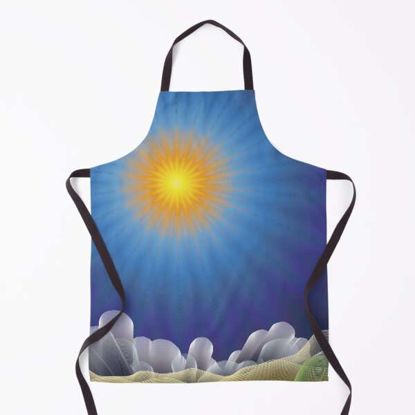 Item preview, Abstract Vector Solar Landscape | Sun Rays Surreal Line Art Retro Design designed and sold by Keltoi-art.