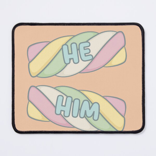 Item preview, Marshmallows He/Him Pronouns designed and sold by MoonMint.