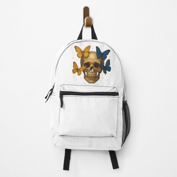 Item preview, Glam Skull & Butterflies – Golden Aesthetic Art designed and sold by SarahsSZN.