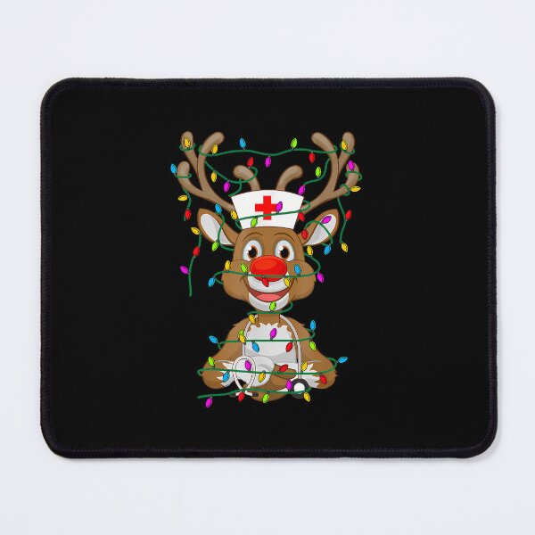 Item preview, Christmas Light Reindeer Scrubs Rubber Gloves Nurses Gifts designed and sold by RuthSheila.