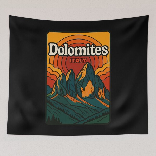Item preview, Dolomites Mountain Italy Europe Retro designed and sold by TomFrontierArt.