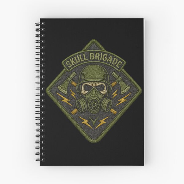 Item preview, Skull Brigade green gas mask tactical patch designed and sold by LaNadaYFundante.