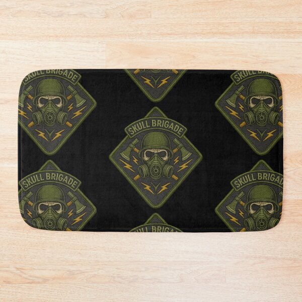 Item preview, Skull Brigade green gas mask tactical patch designed and sold by LaNadaYFundante.