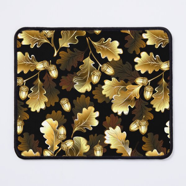 Item preview, Seamless with golden oak branches designed and sold by Blackmoon9.