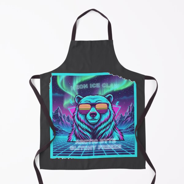 Item preview, Neon Ice Claw – Retro Wave Arctic Bear designed and sold by MerchYouSearch.