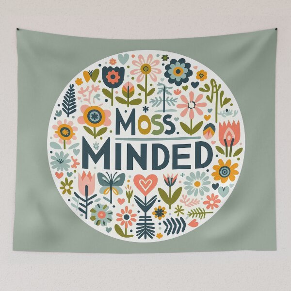 Item preview, Moss Minded Woodland Calm – Scandinavian Folk Art by heidiannemorris © designed and sold by FOLK ART FUSION by heidiannemorris.
