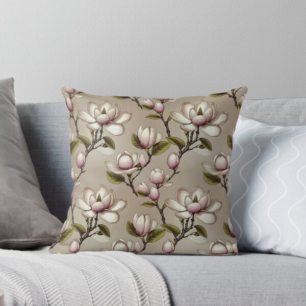 Item preview, Soft Pink Magnolia Bloom Seamless Pattern designed and sold by reksitawardani.