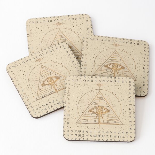 Item preview, Mystic Ankh & Rune Pattern with Ancient All Seeing Eye Pyramid  designed and sold by NovivoPrints.