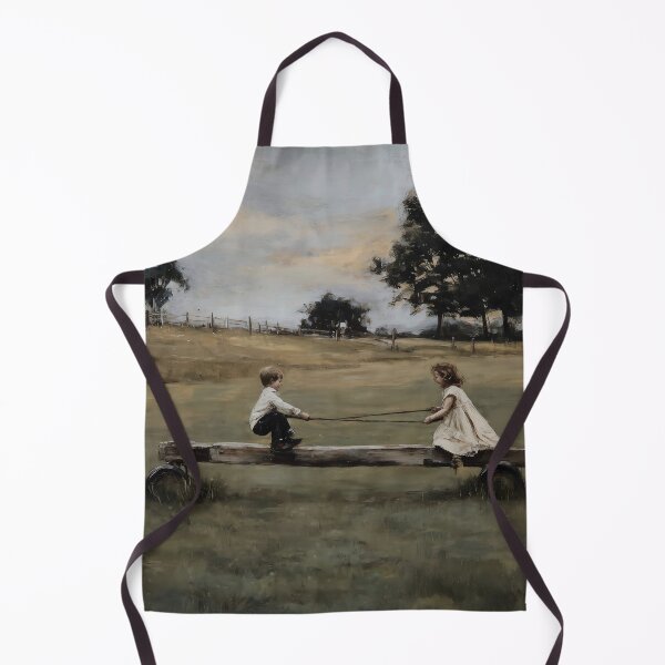 Item preview, Children Playing on a Wooden Seesaw designed and sold by lautir.