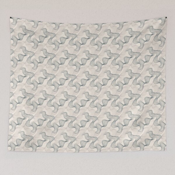 Item preview, Line waves – Modern, seamless minimalist pattern designed and sold by Digital Dreamtales.