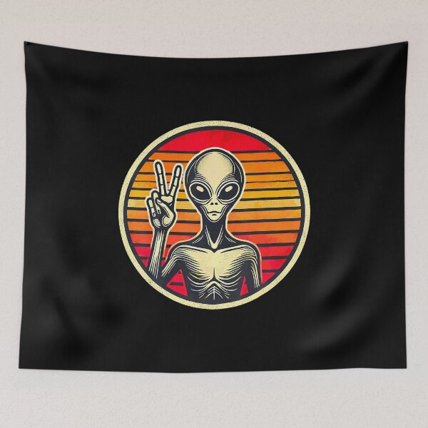 Item preview, Peace Sign Alien Hippie Ufo designed and sold by DawnPatricia.