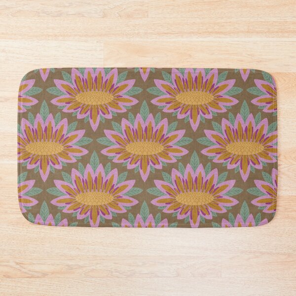 Item preview, Oggee Floral Chrysanthemum Boho retro pink and green designed and sold by pholiumsigma_design.