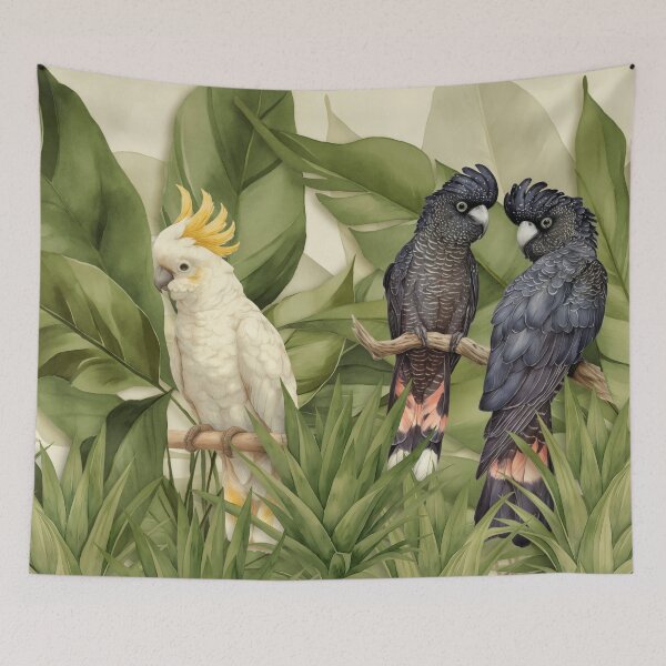Item preview, Cockatoo Lush Jungle Lounge designed and sold by artsandsoul.