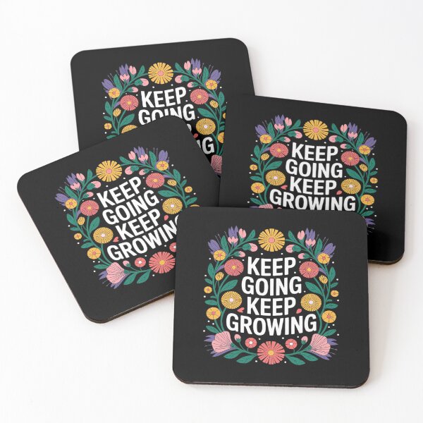 Item preview, Keep Going Keep Growing Inspirational Floral Motivation  designed and sold by VerseFarm.