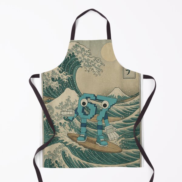 Item preview, Pixel Six Seven Surfing The Great Japanese Wave Art Graphic designed and sold by LittleNhutton.