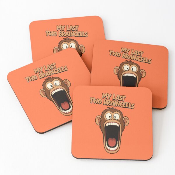 Item preview, My Last Two Braincells – Funny Monkey Meme designed and sold by Ivy-Triggs.