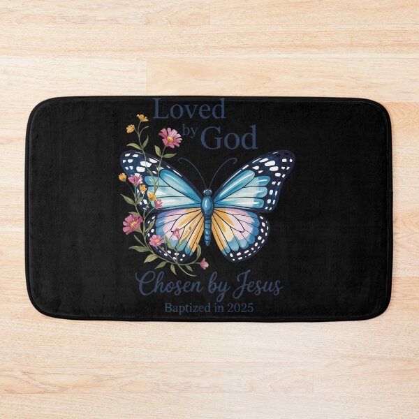 Item preview, Loved By God Chosen By Jesus Baptized 2025 Butterfly Floral  designed and sold by KotexTemu.