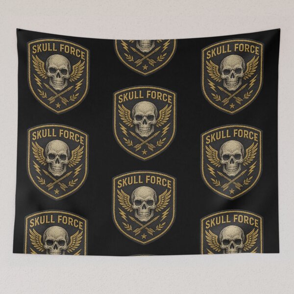 Item preview, Skull Force winged skull elite shield designed and sold by LaNadaYFundante.
