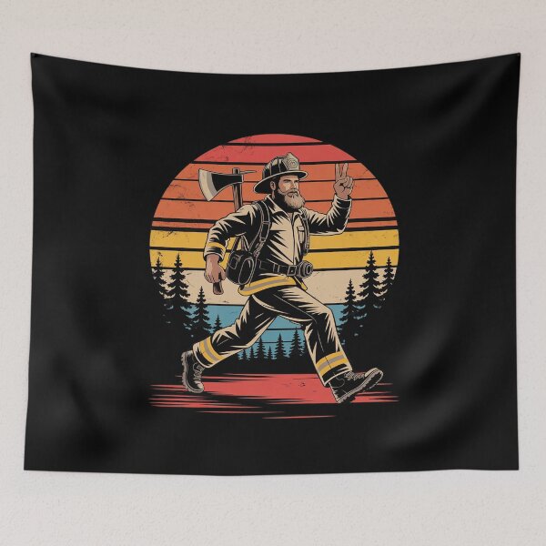 Item preview, Firefighting Bigfoot Firefighter Sasquatch Fireman designed and sold by PowAcademy.
