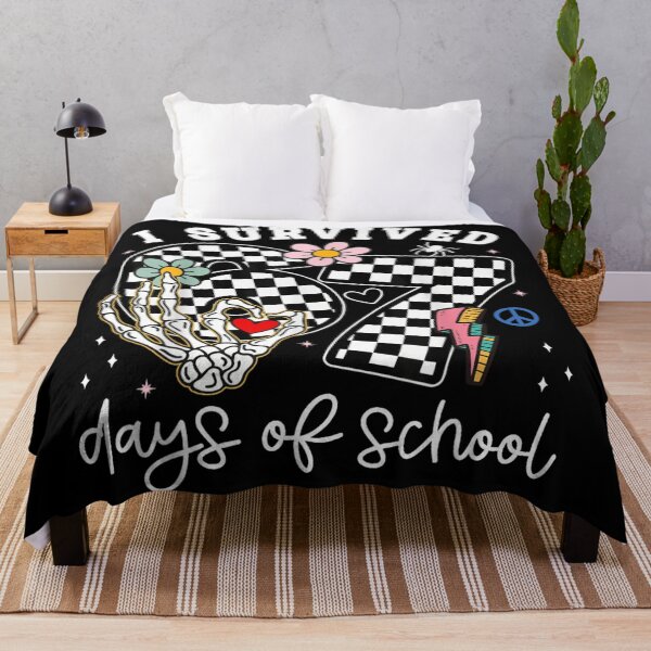 Item preview, I Survived 67 Days of School Skeleton Hand Checkerboard Student Design designed and sold by Chaya Reid.