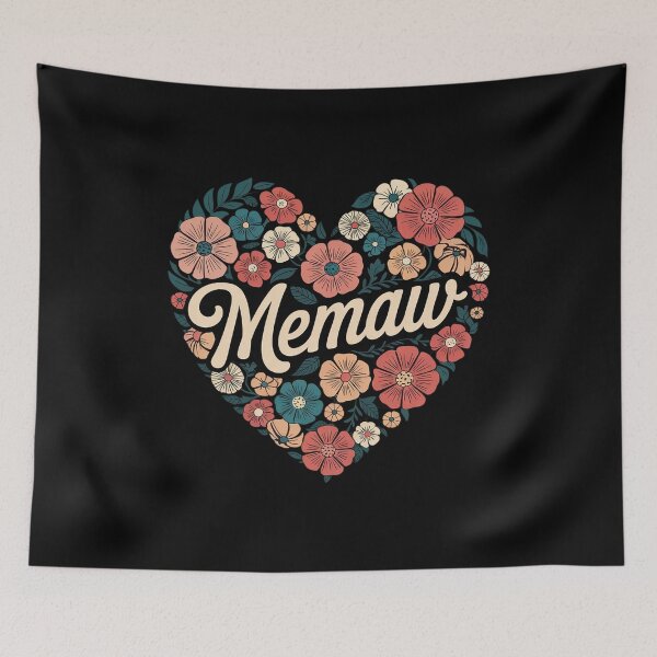 Item preview, Memaw Floral Heart Flower Mother's Day  designed and sold by KotexTemu.
