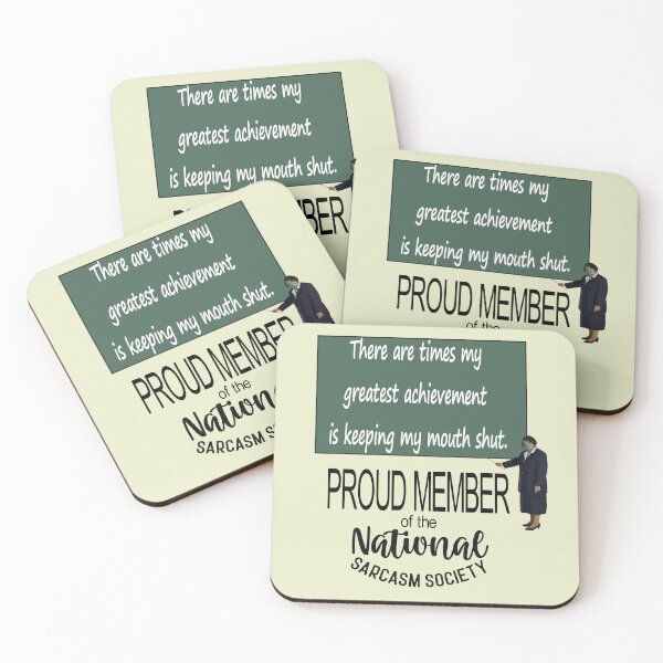 Item preview, My Greatest Achievement Is Keeping My Mouth Shut Sarcastic Quote designed and sold by taiche.