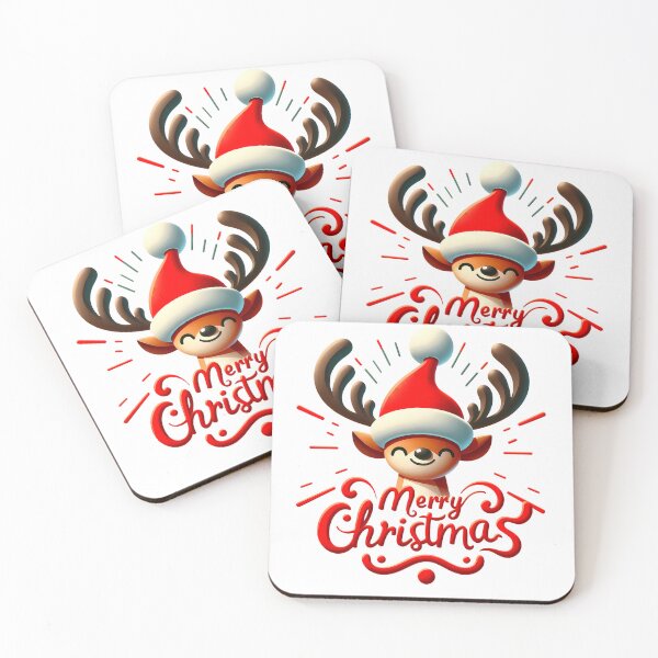 Item preview, Cute reindeer in a Christmas hat – Merry Christmas designed and sold by Art-Arcade6.
