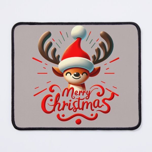 Item preview, Cute reindeer in a Christmas hat – Merry Christmas designed and sold by Art-Arcade6.