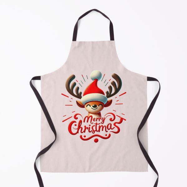 Item preview, Cute reindeer in a Christmas hat – Merry Christmas designed and sold by Art-Arcade6.