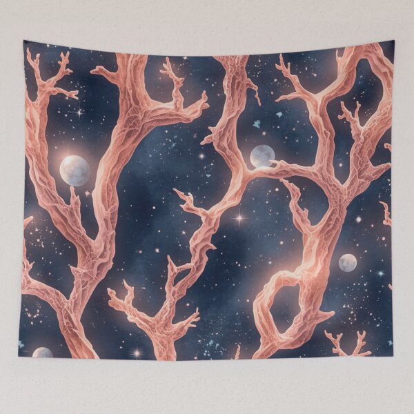 Item preview, Cosmic Coral Tree Pattern Glowing Fantasy Galaxy Design designed and sold by Trueways.